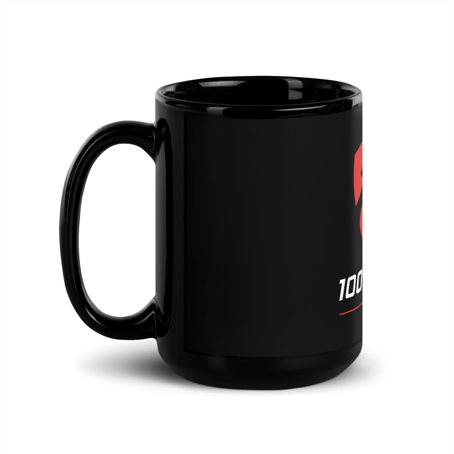 100 Octane Coffee Black Glossy Mug