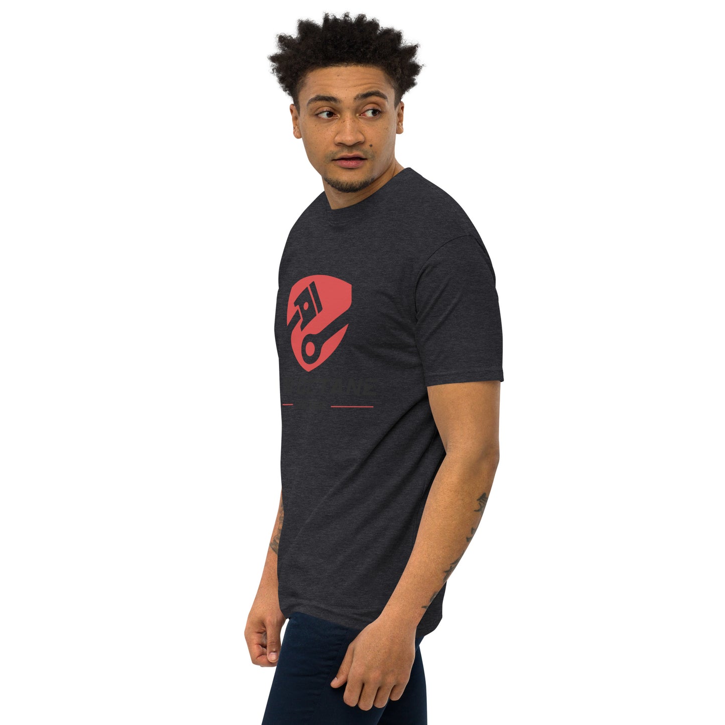 100 Octane Coffee Red & Black Logo Men Tee