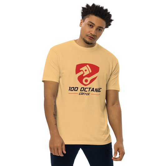 100 Octane Coffee Red & Black Logo Men Tee