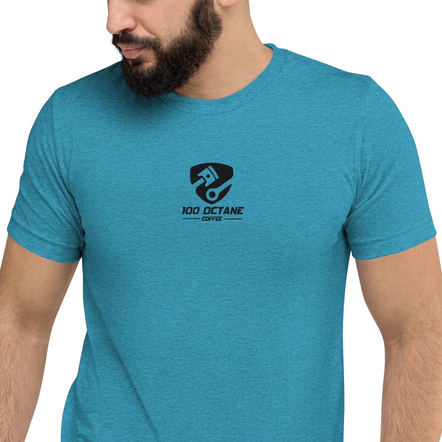 Black Embroidery Logo Men Tee