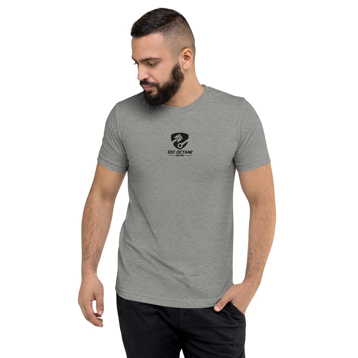 Black Embroidery Logo Men Tee