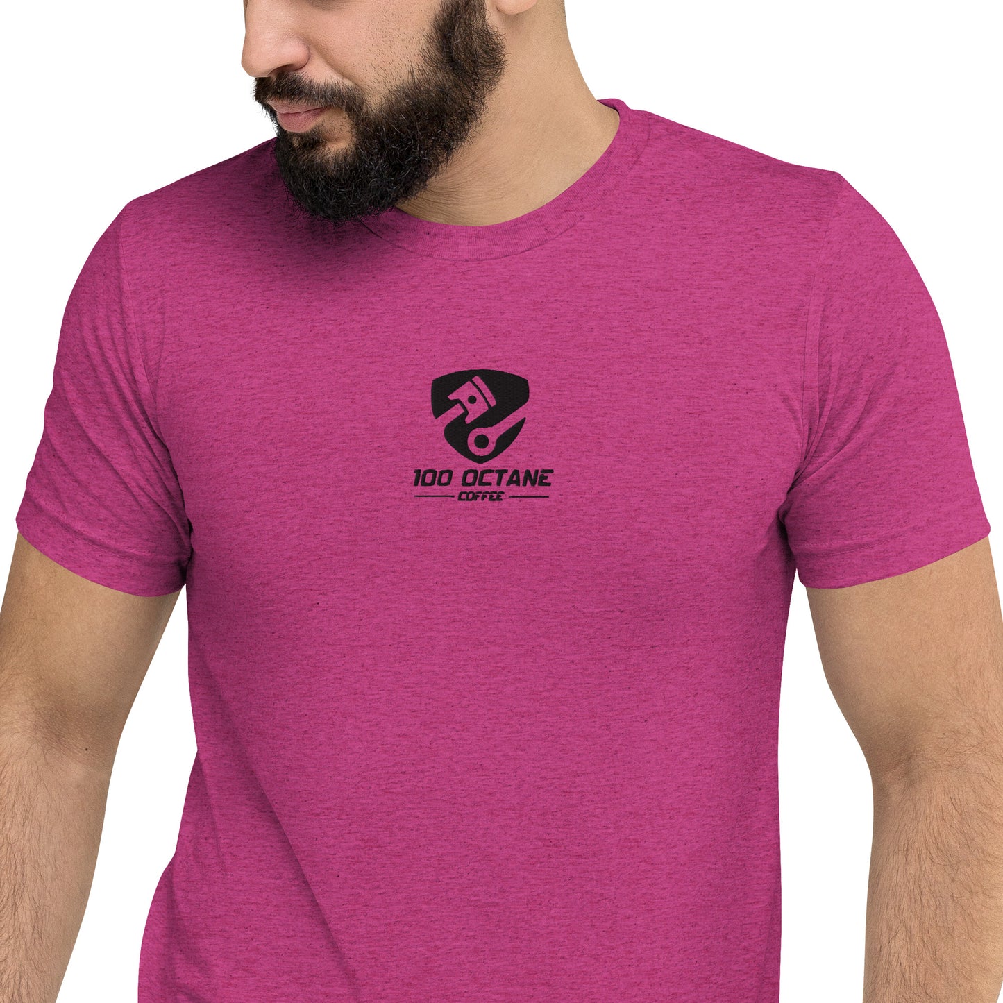Black Embroidery Logo Men Tee