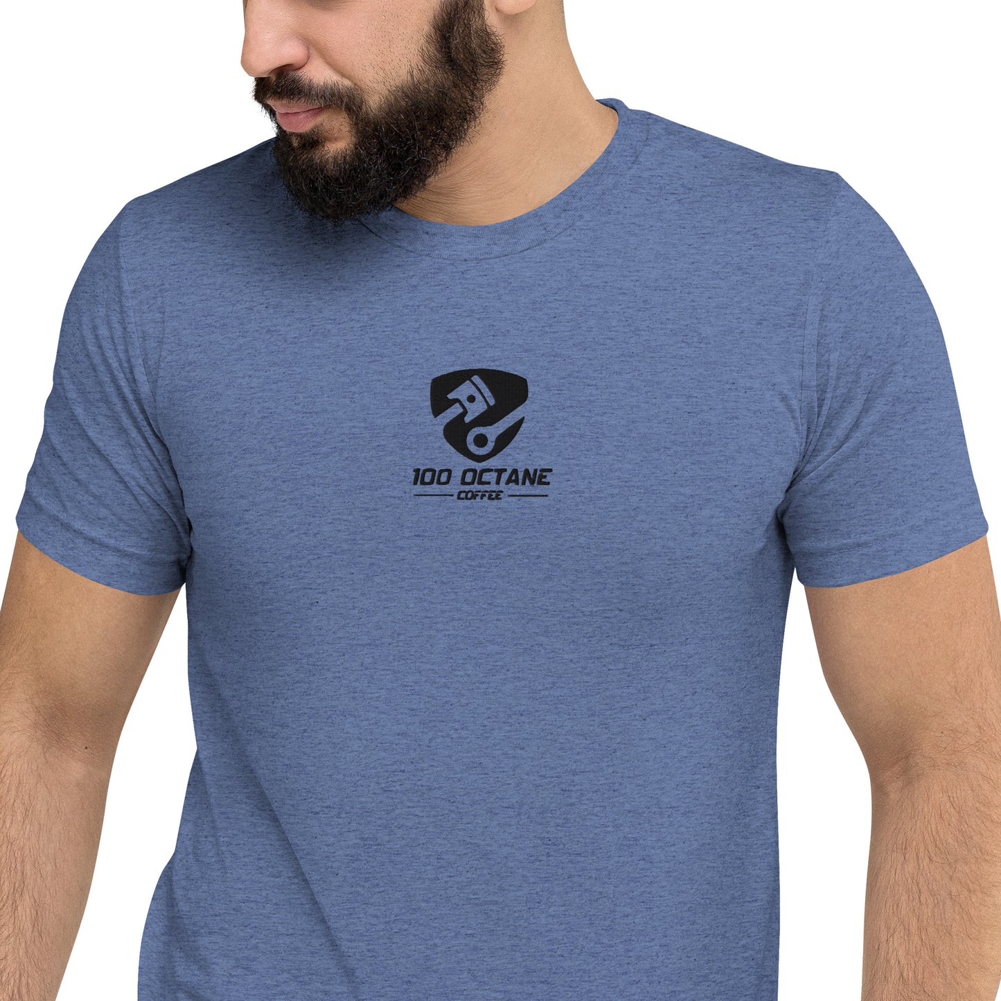 Black Embroidery Logo Men Tee