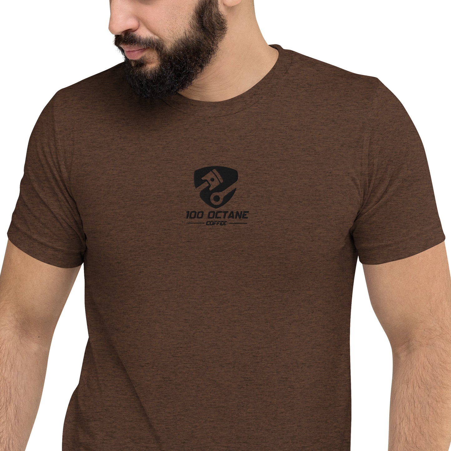 Black Embroidery Logo Men Tee