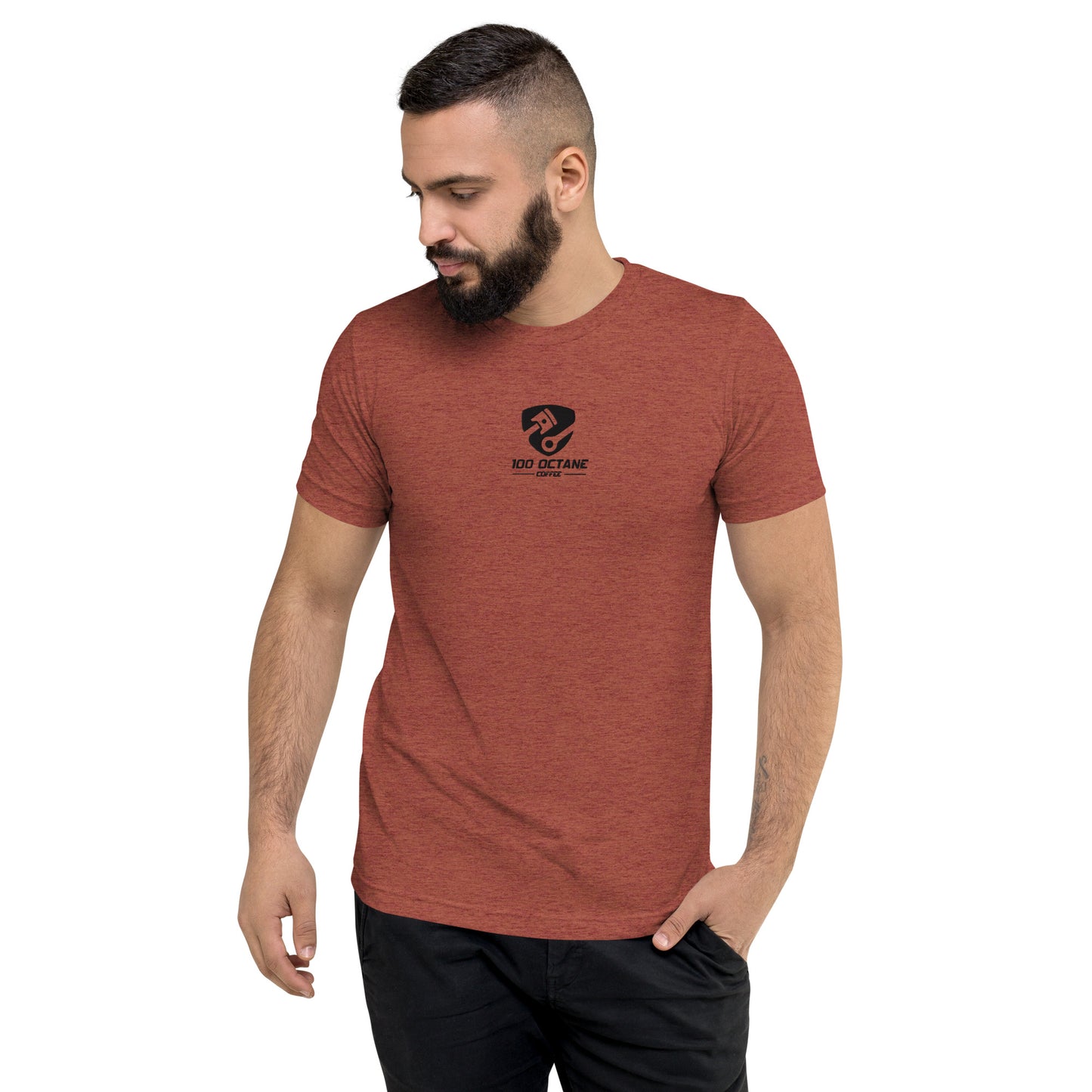 Black Embroidery Logo Men Tee