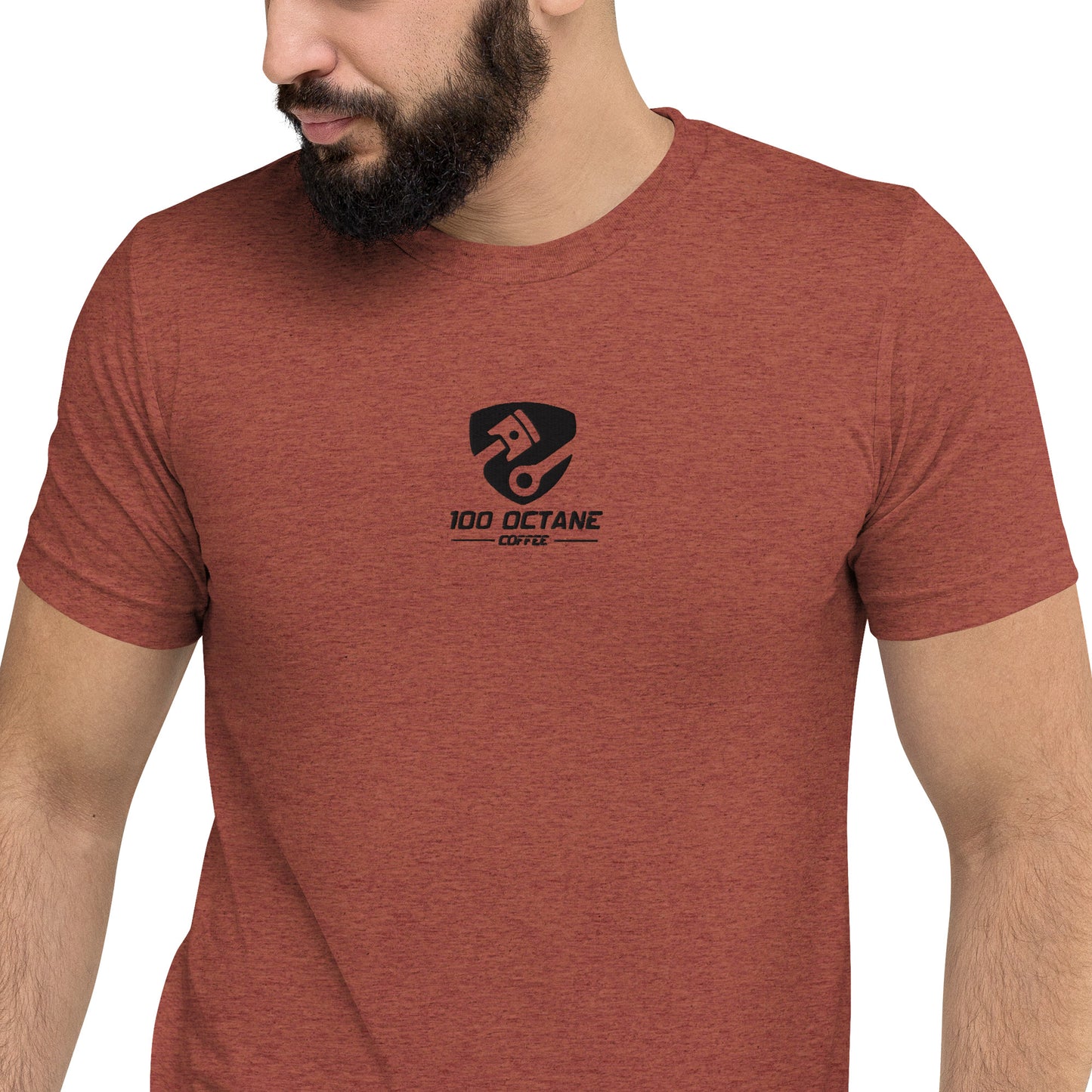 Black Embroidery Logo Men Tee