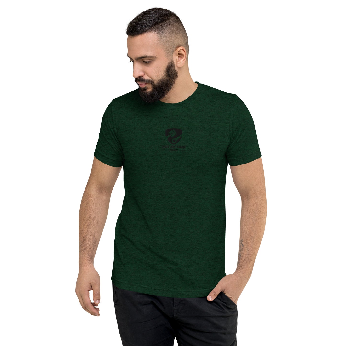 Black Embroidery Logo Men Tee