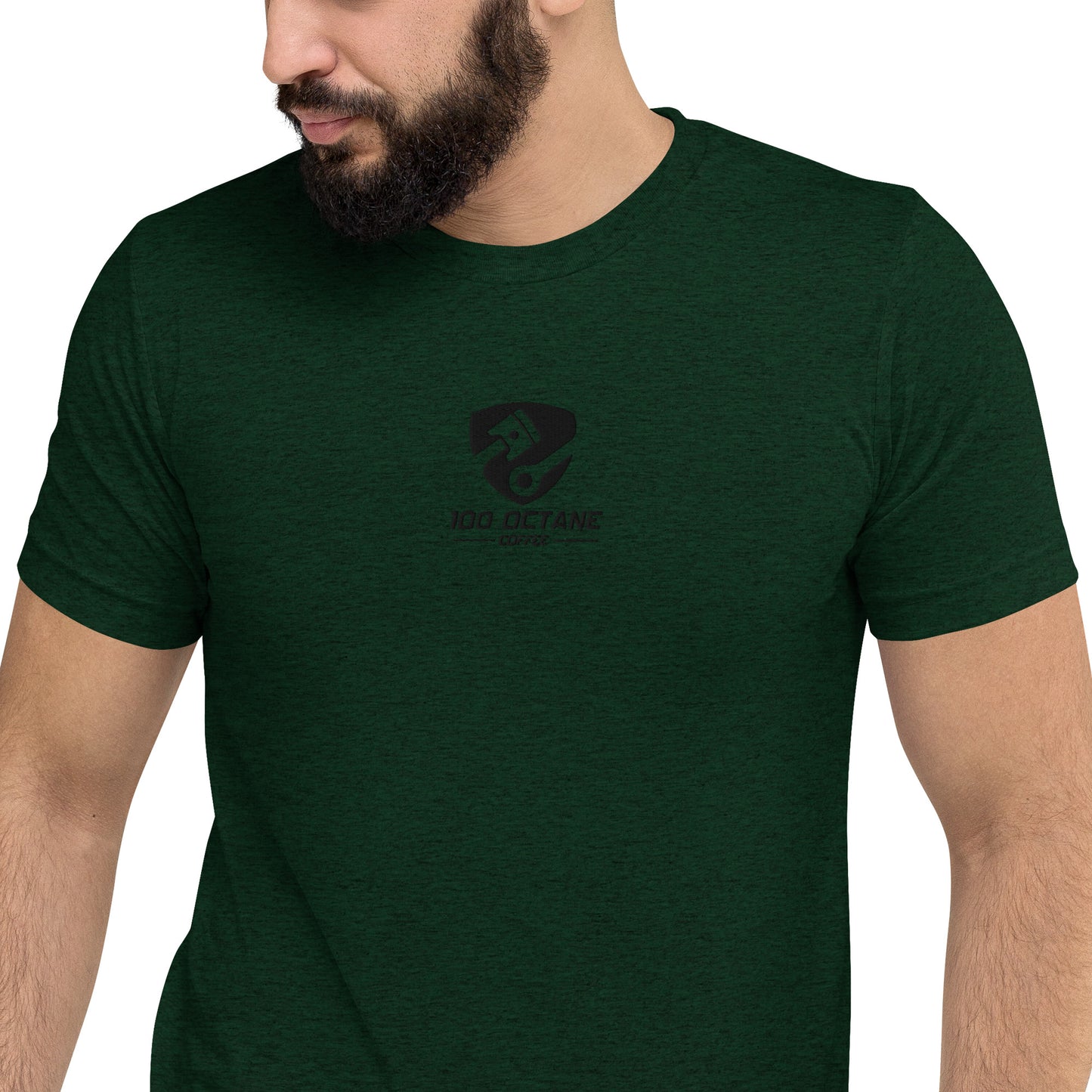 Black Embroidery Logo Men Tee