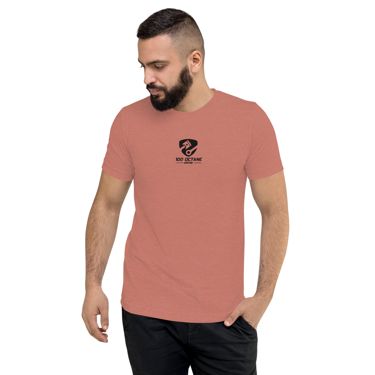 Black Embroidery Logo Men Tee