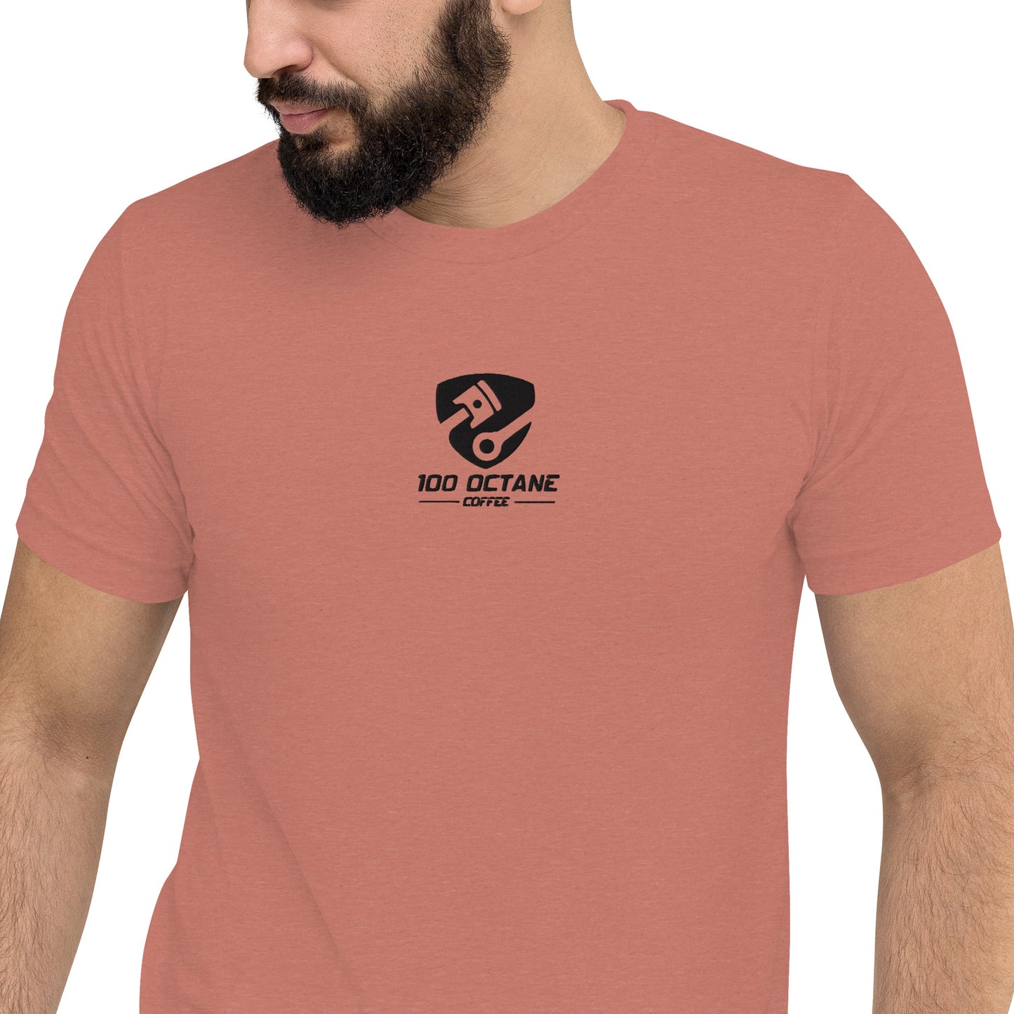 Black Embroidery Logo Men Tee