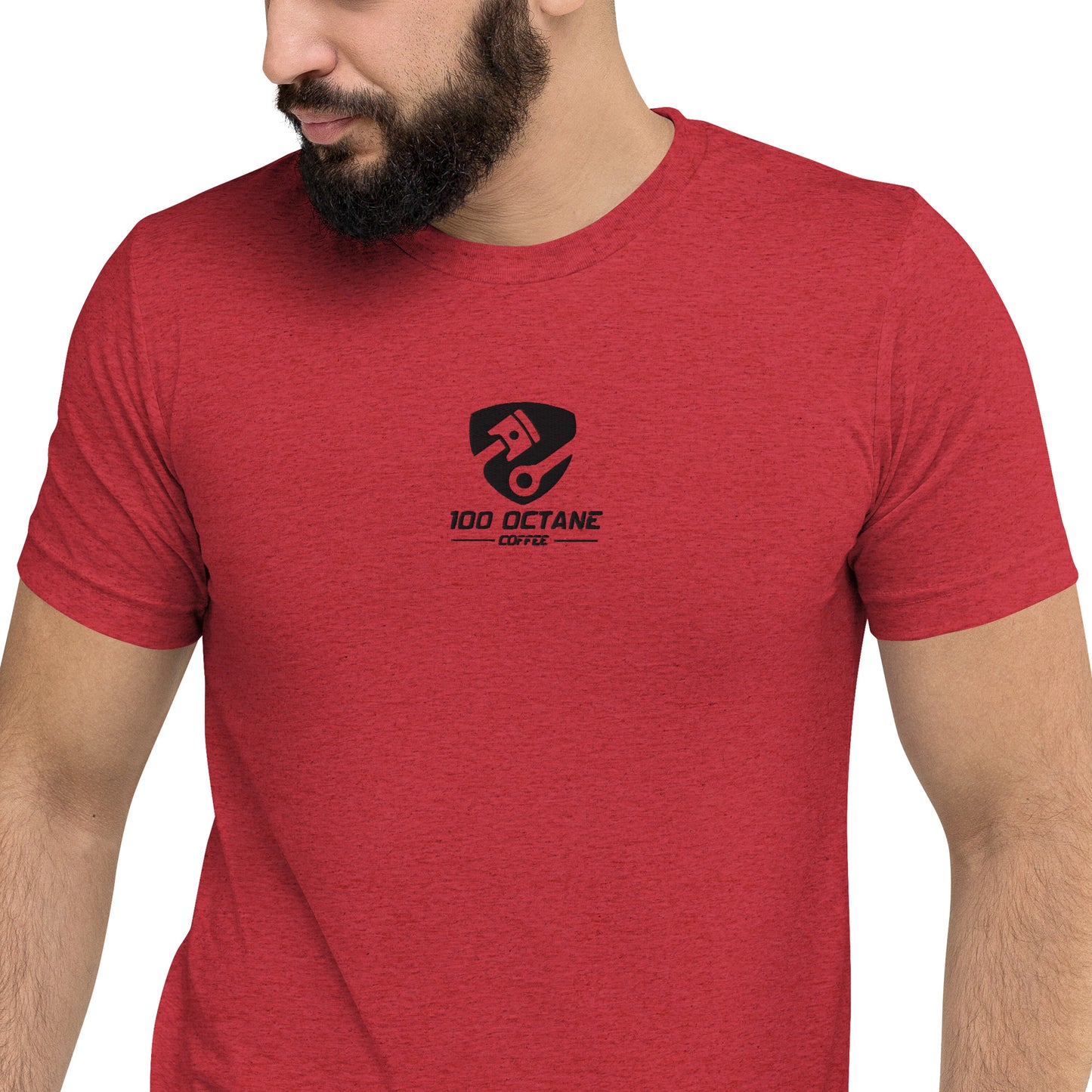 Black Embroidery Logo Men Tee