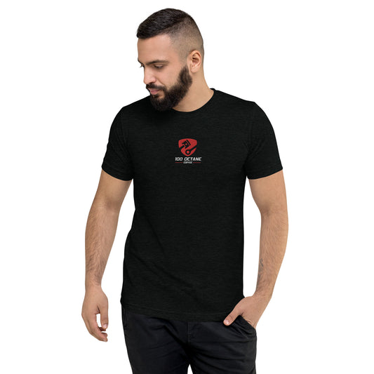 Red & White Embroidery Logo Men Tee