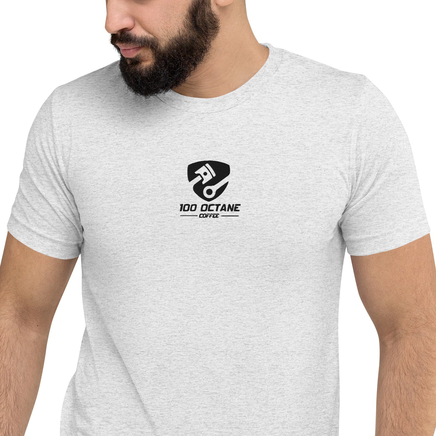 Black Embroidery Logo Men Tee