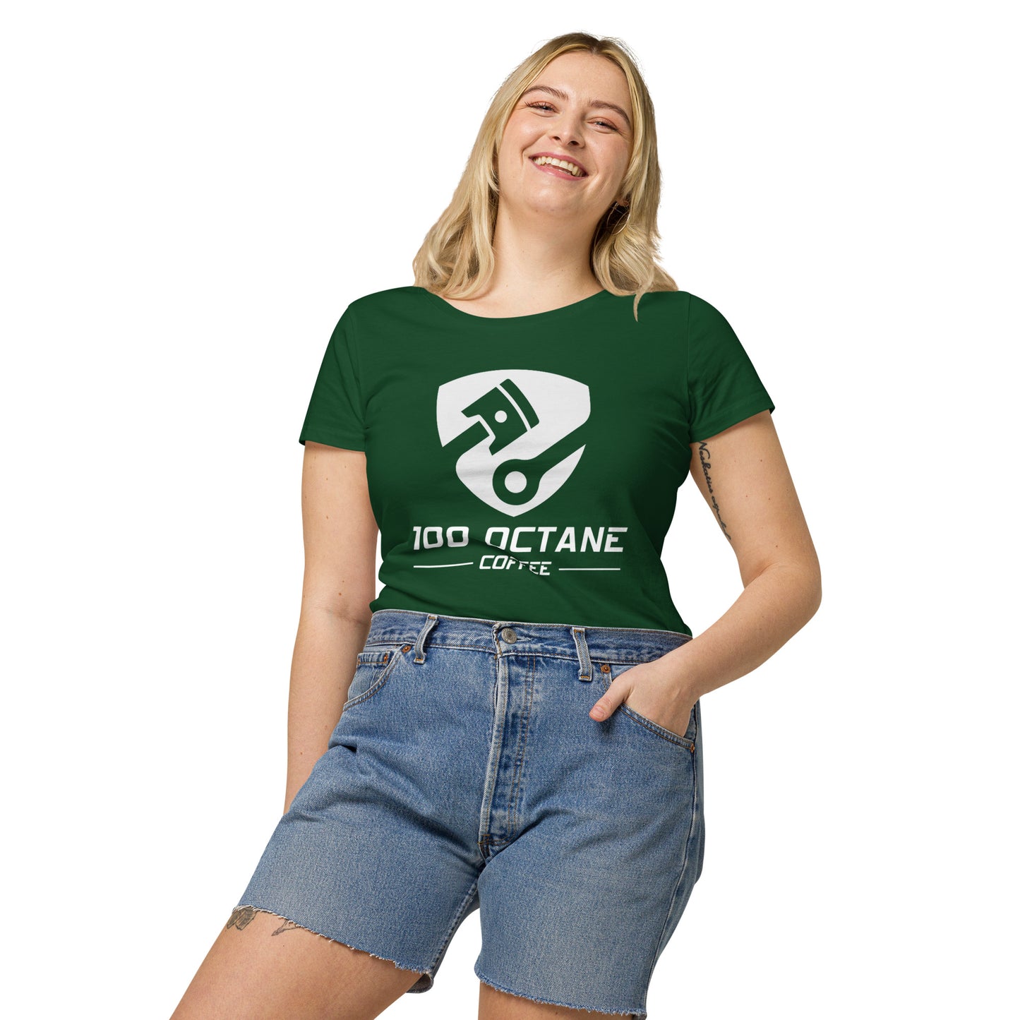 White Logo Women Tee