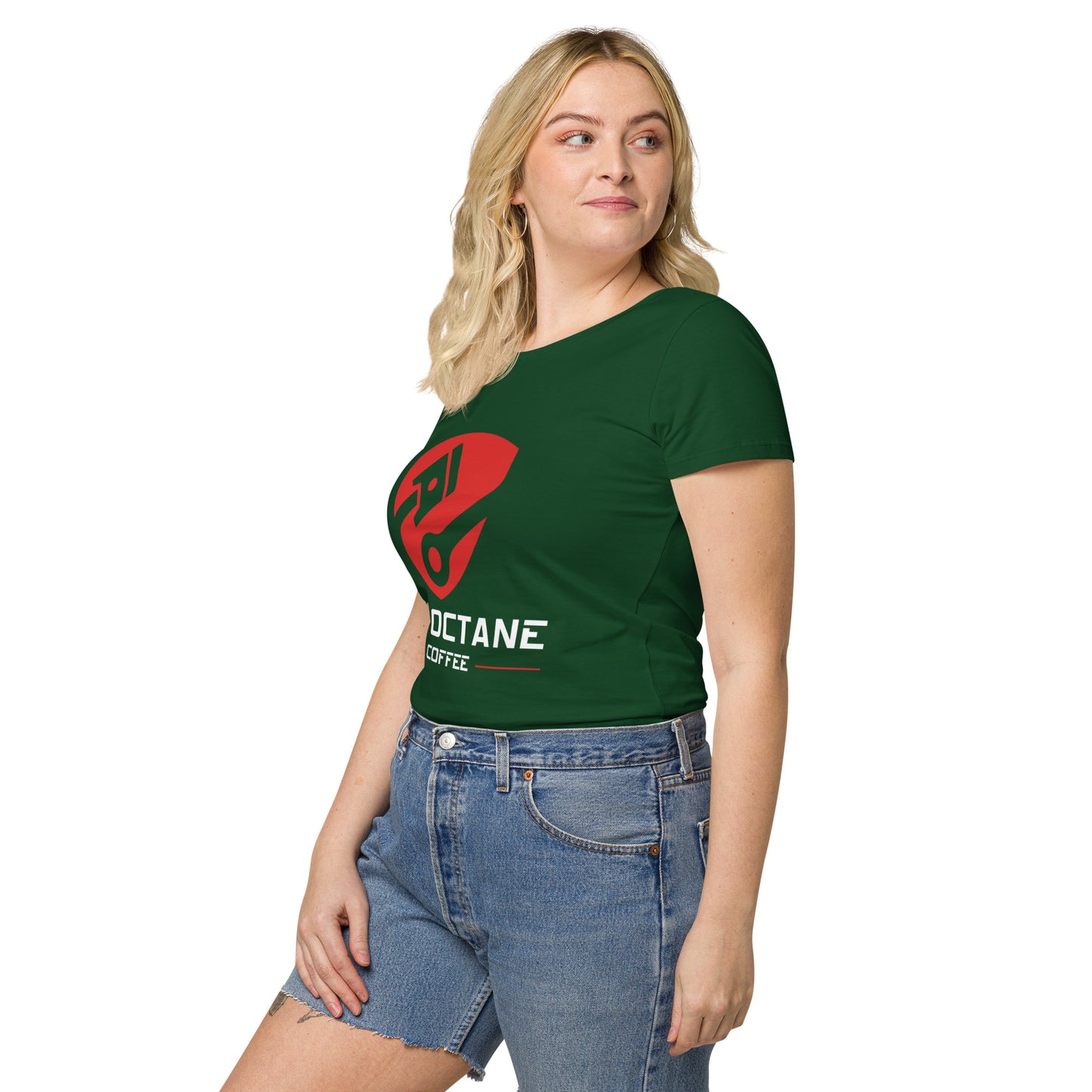 Red & White Logo Women Tee