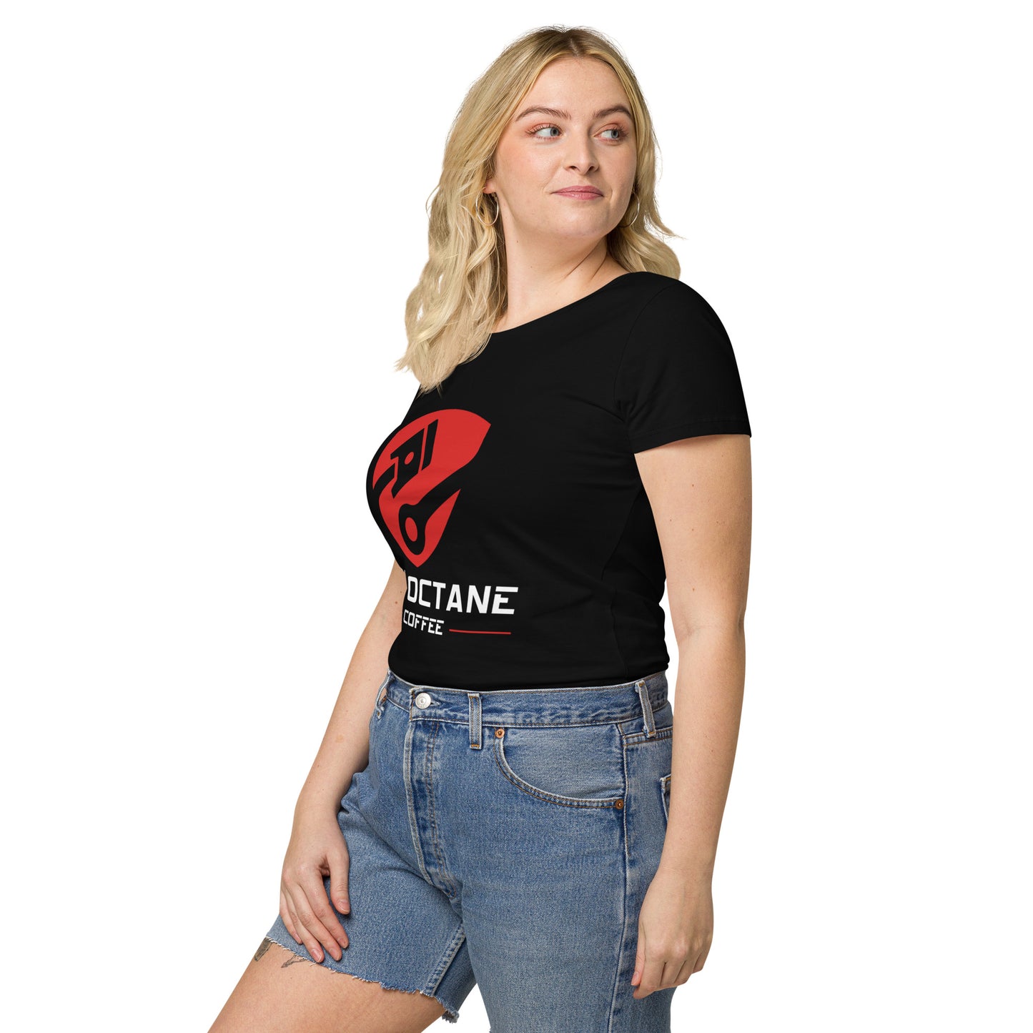 Red & White Logo Women Tee