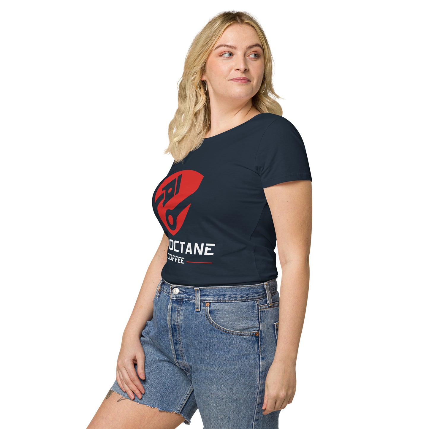 Red & White Logo Women Tee