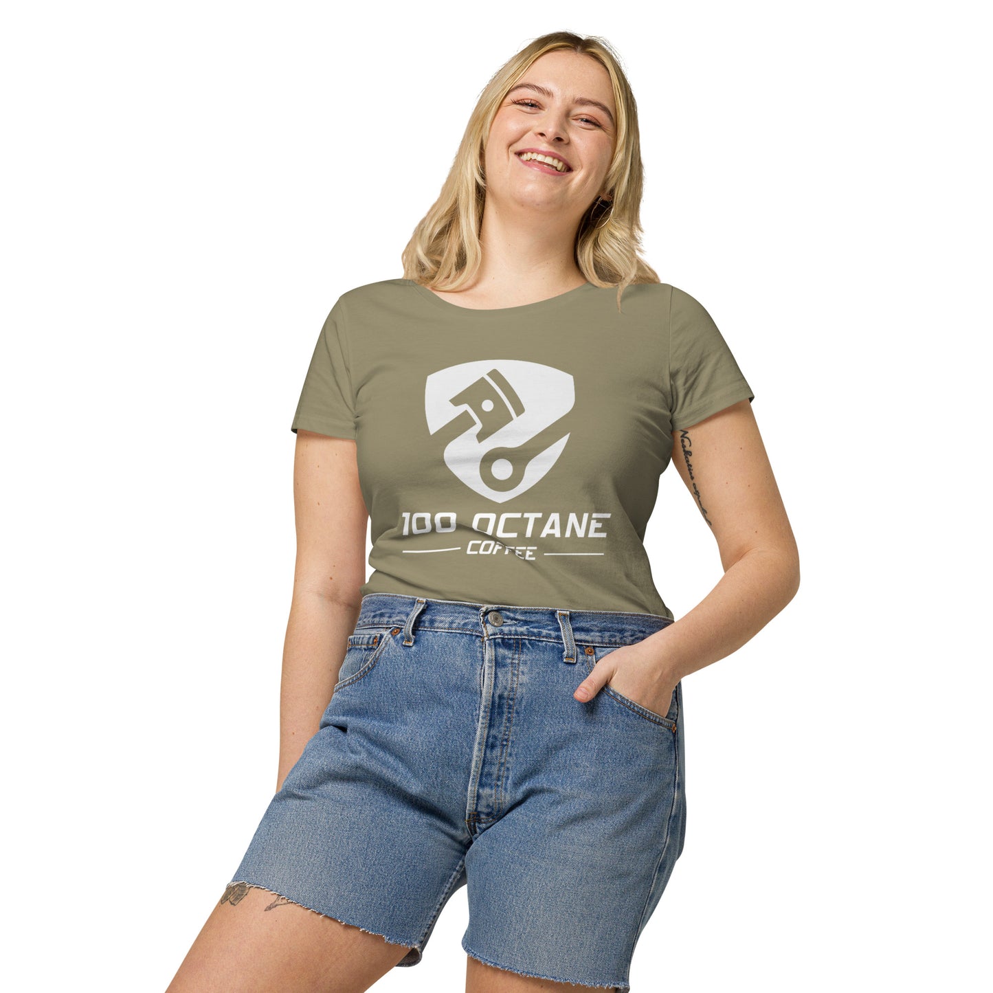 White Logo Women Tee