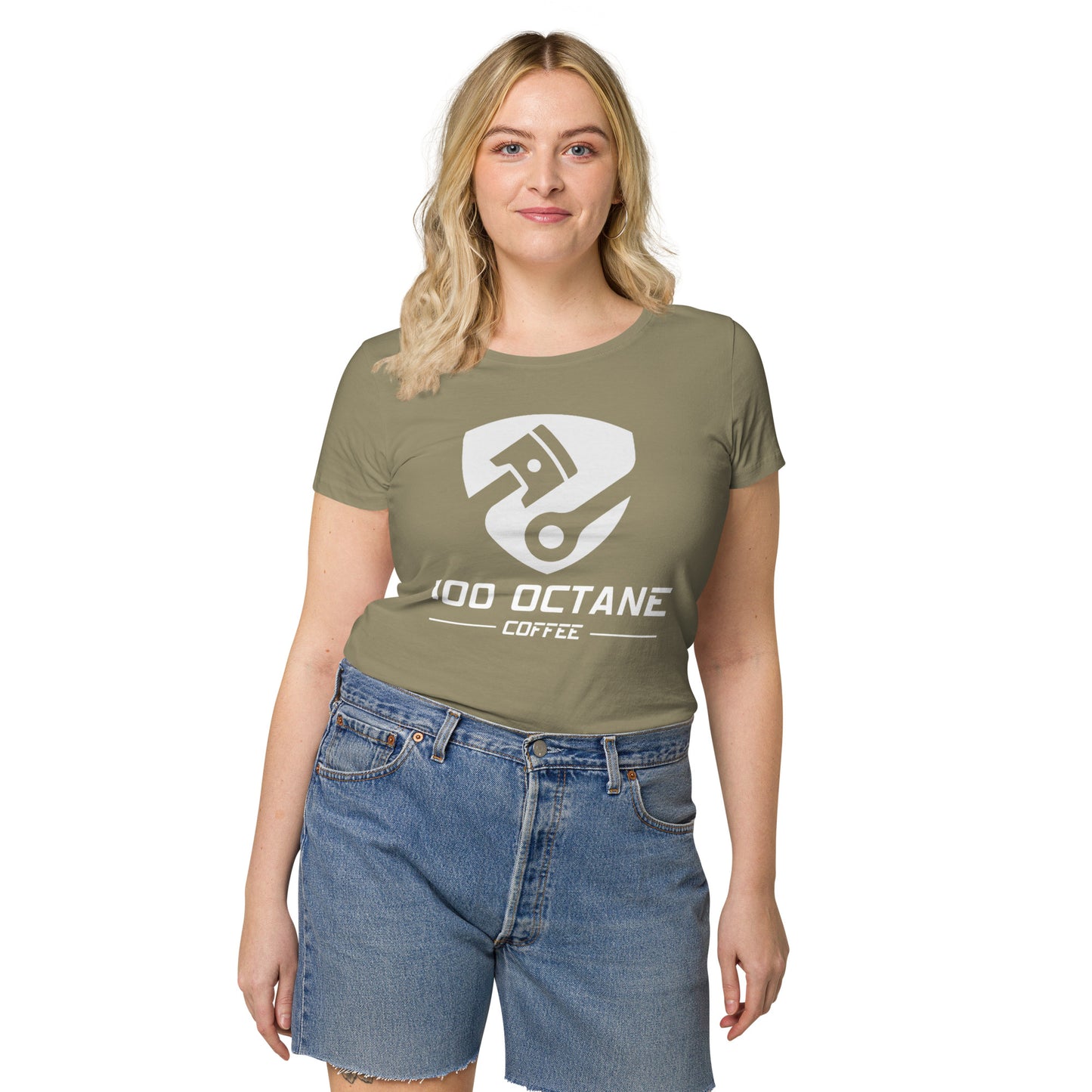 White Logo Women Tee