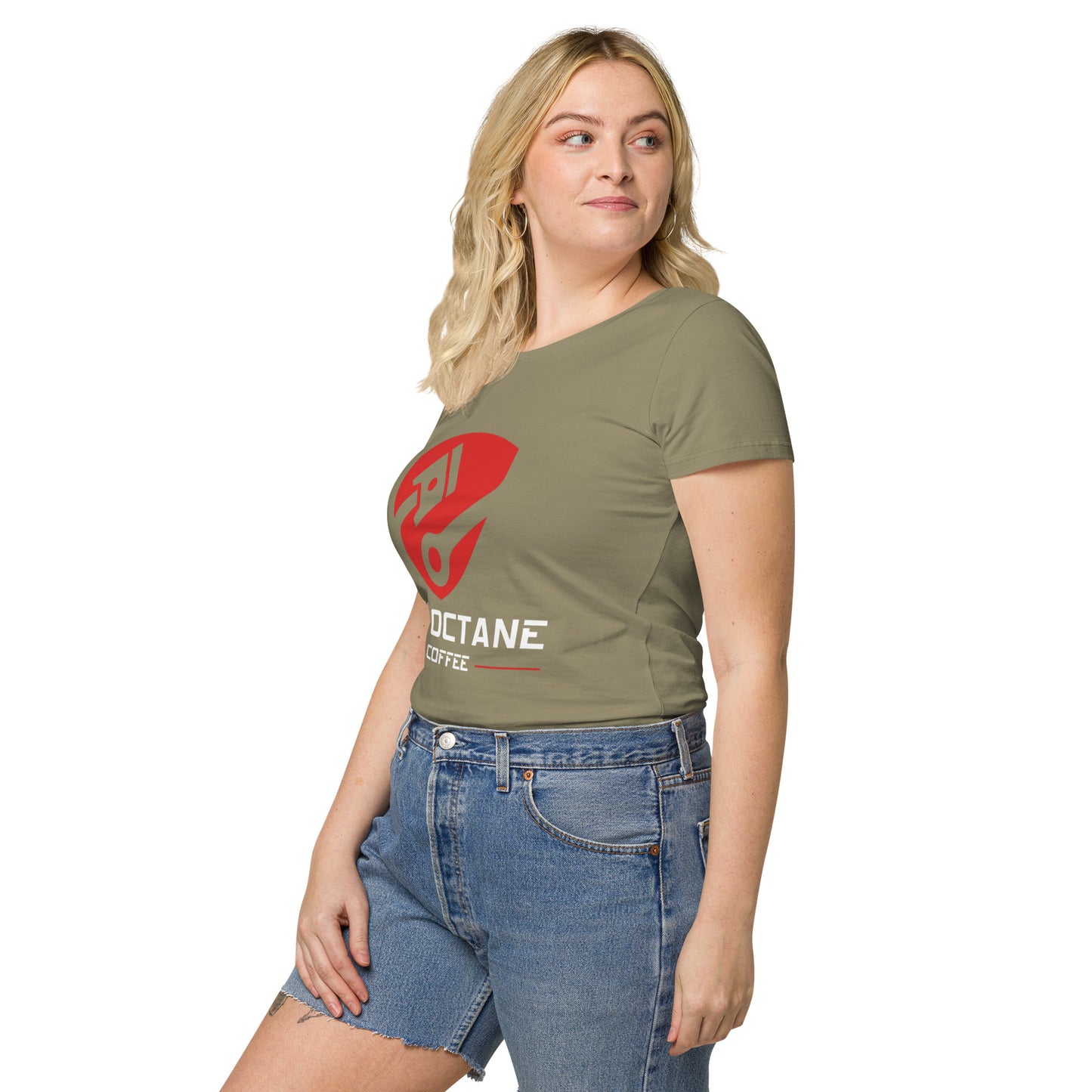 Red & White Logo Women Tee