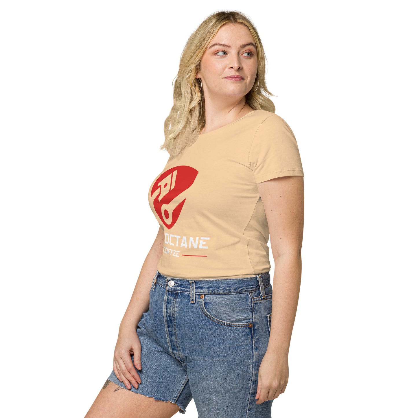 Red & White Logo Women Tee