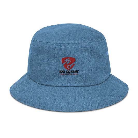 100 Octane Coffee Denim Bucket Hat