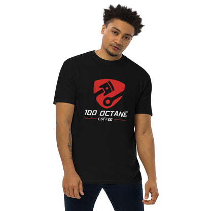 100 Octane Coffee Red & White Logo Tee