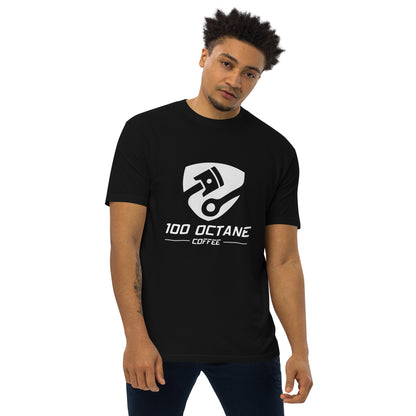 100 Octane Coffee White Logo Men Tee