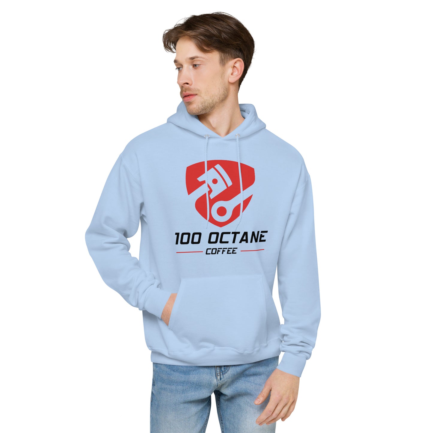 Red & Black Logo Men Hoodie