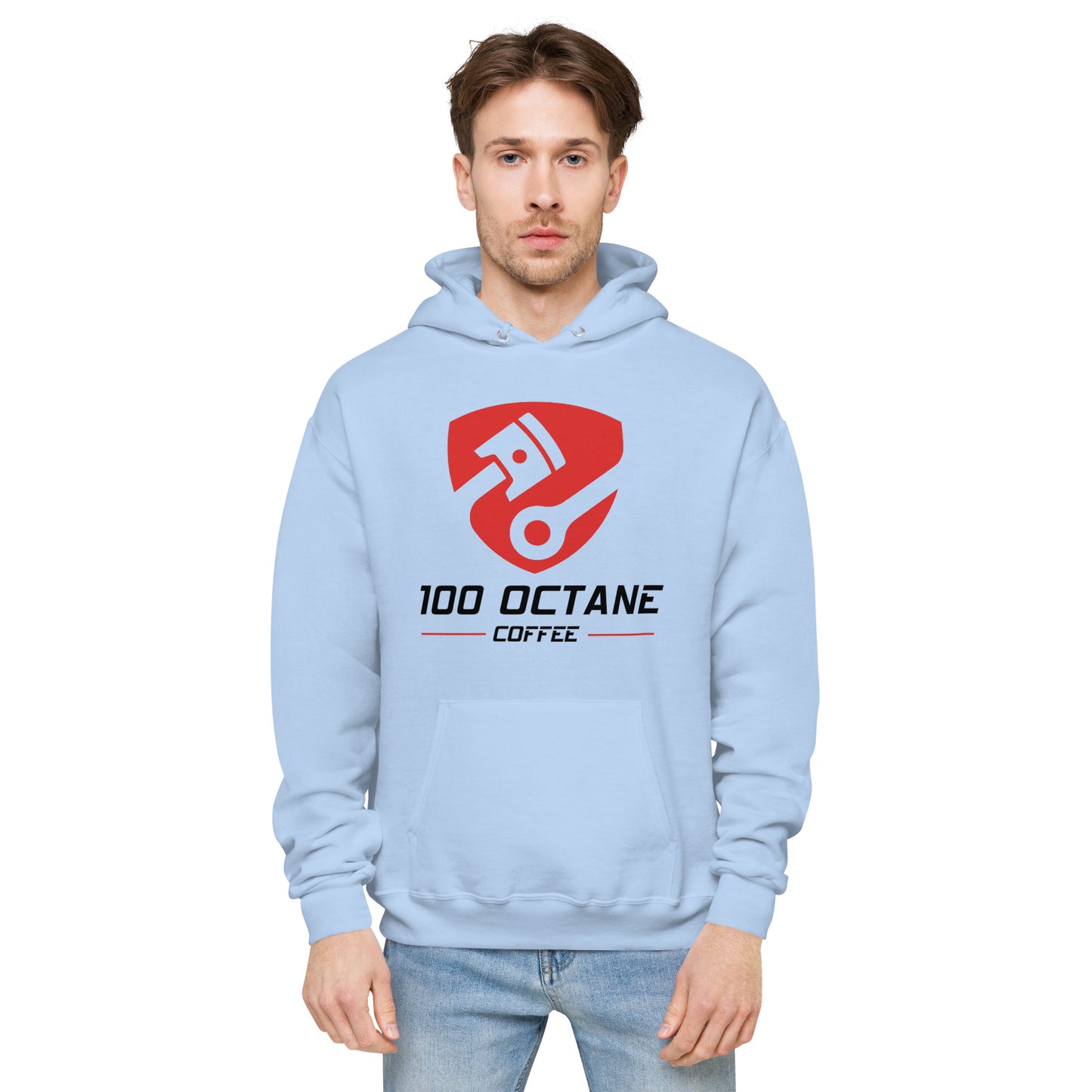 Red & Black Logo Men Hoodie