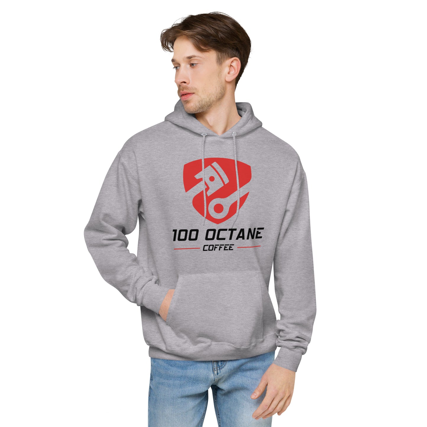 Red & Black Logo Men Hoodie