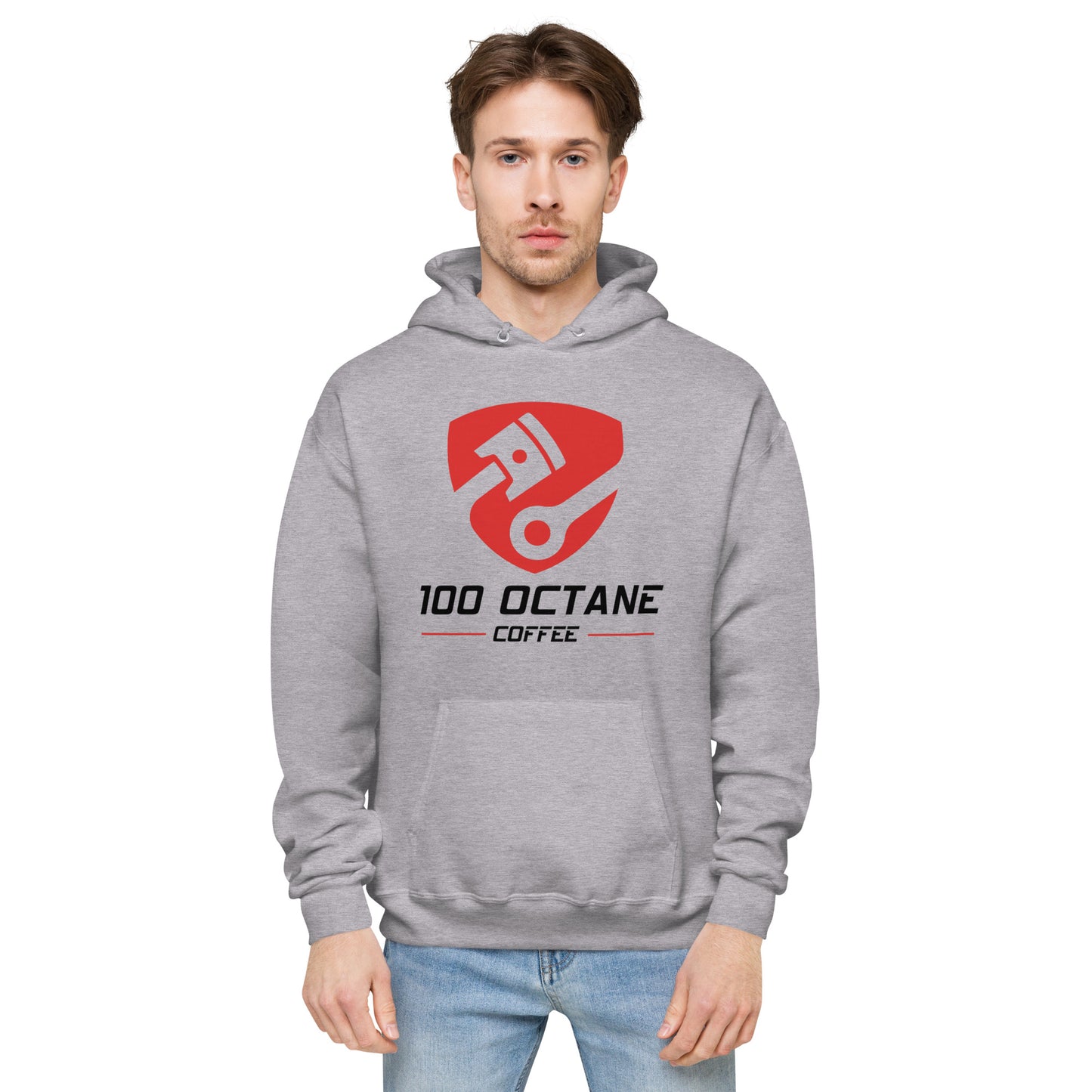 Red & Black Logo Men Hoodie