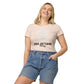 White & Black Logo Women Tee