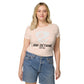 White & Black Logo Women Tee