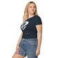 White & Black Logo Women Tee