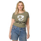 White & Black Logo Women Tee