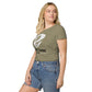 White & Black Logo Women Tee