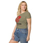 Red & Black Logo Women Tee