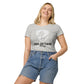 White & Black Logo Women Tee