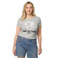 White & Black Logo Women Tee