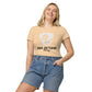 White & Black Logo Women Tee