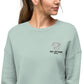 Black & White Embroidery Logo Women Crop Sweatshirt