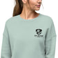 Black & White Embroidery Logo Women Crop Sweatshirt